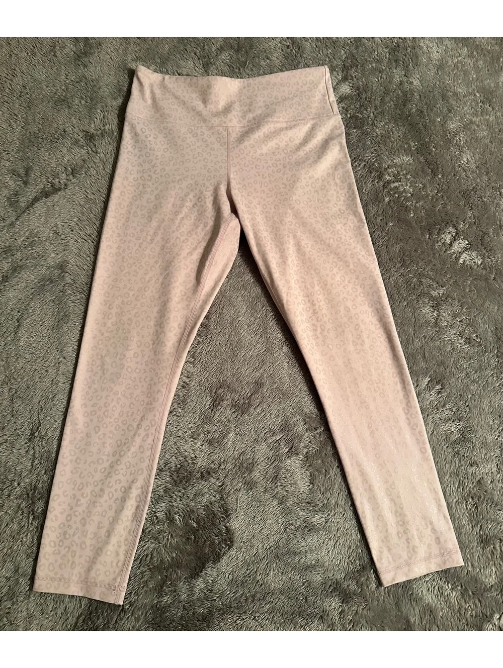 ZYIA Active Light n Tight Hi-Rise Leggings Soft Leopard Pink Size 8-10